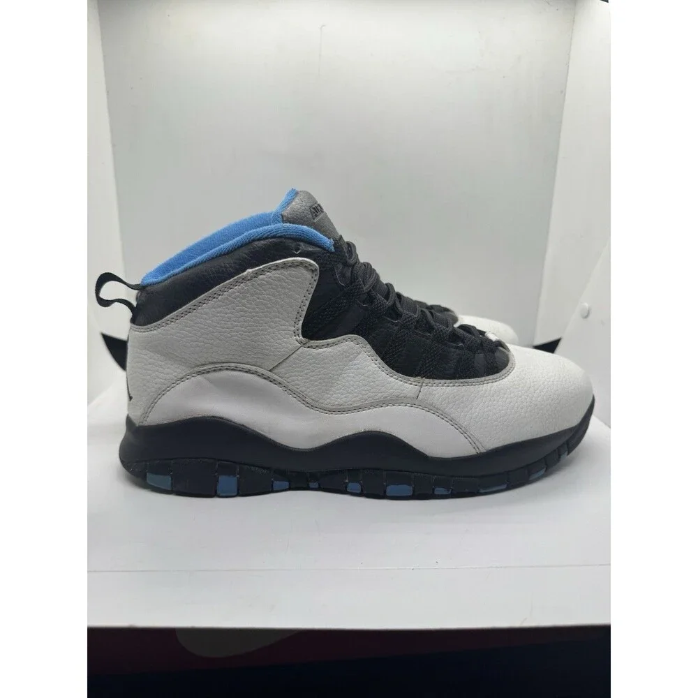 Air Jordan 10 Powder Blue Retro Mens Size 10 White Shoes Sneakers Vintage